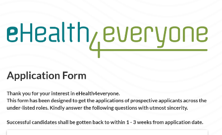Public Health Analyst Recruitment 2023 at eHealth4everyone